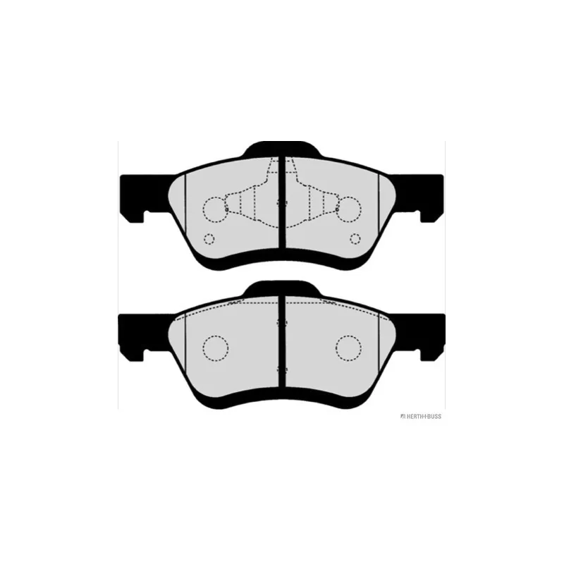 Jeu de 4 plaquettes de frein avant HERTH+BUSS JAKOPARTS J3603042 - Visuel 1