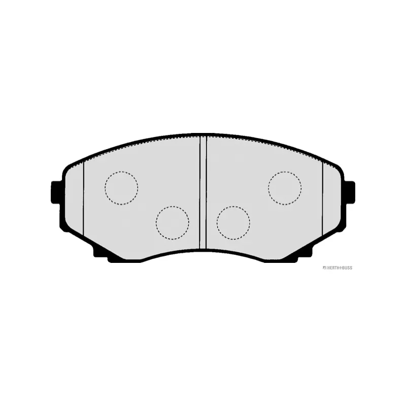 Jeu de 4 plaquettes de frein avant HERTH+BUSS JAKOPARTS J3603048 - Visuel 1