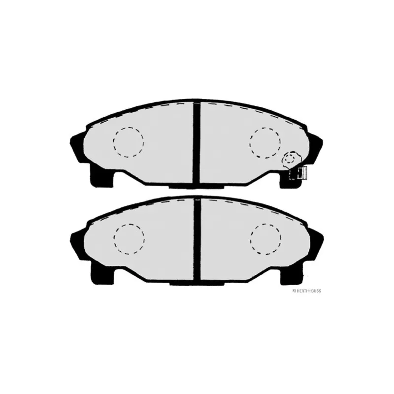 Jeu de 4 plaquettes de frein avant HERTH+BUSS JAKOPARTS J3606011 - Visuel 1
