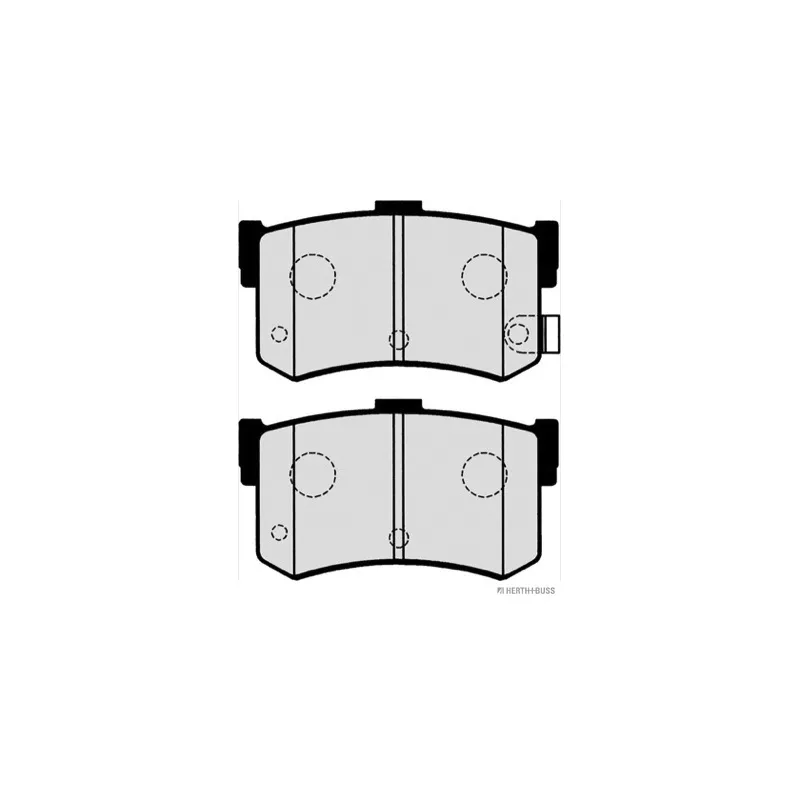 Jeu de 4 plaquettes de frein arrière HERTH+BUSS JAKOPARTS J3610502 - Visuel 1