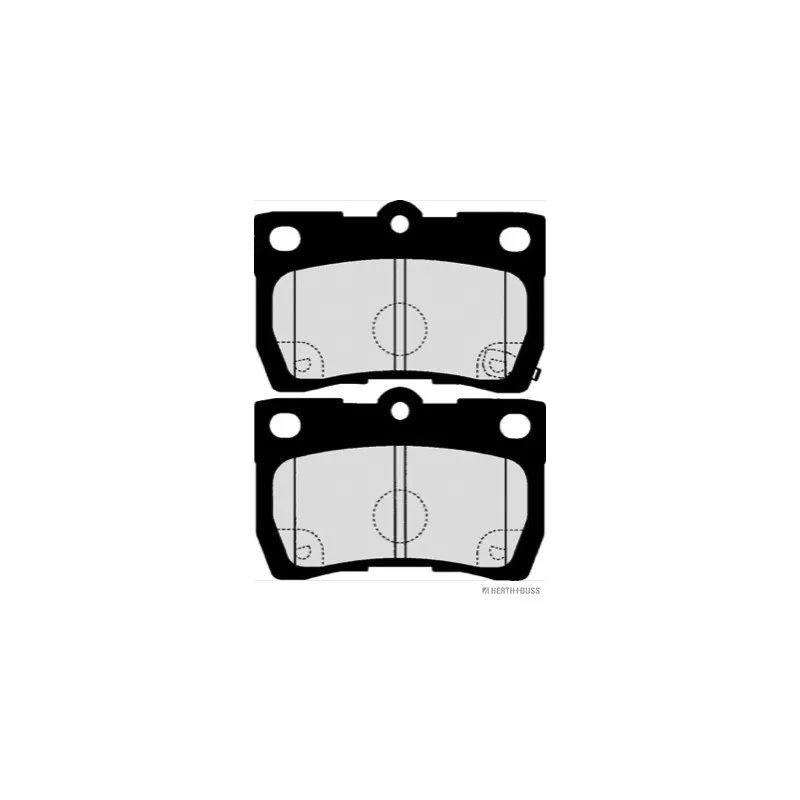 Jeu de 4 plaquettes de frein arrière HERTH+BUSS JAKOPARTS J3612032 - Visuel 1