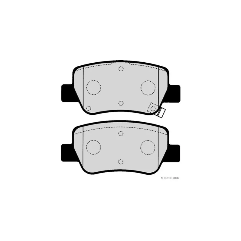Jeu de 4 plaquettes de frein arrière HERTH+BUSS JAKOPARTS J3612040 - Visuel 1