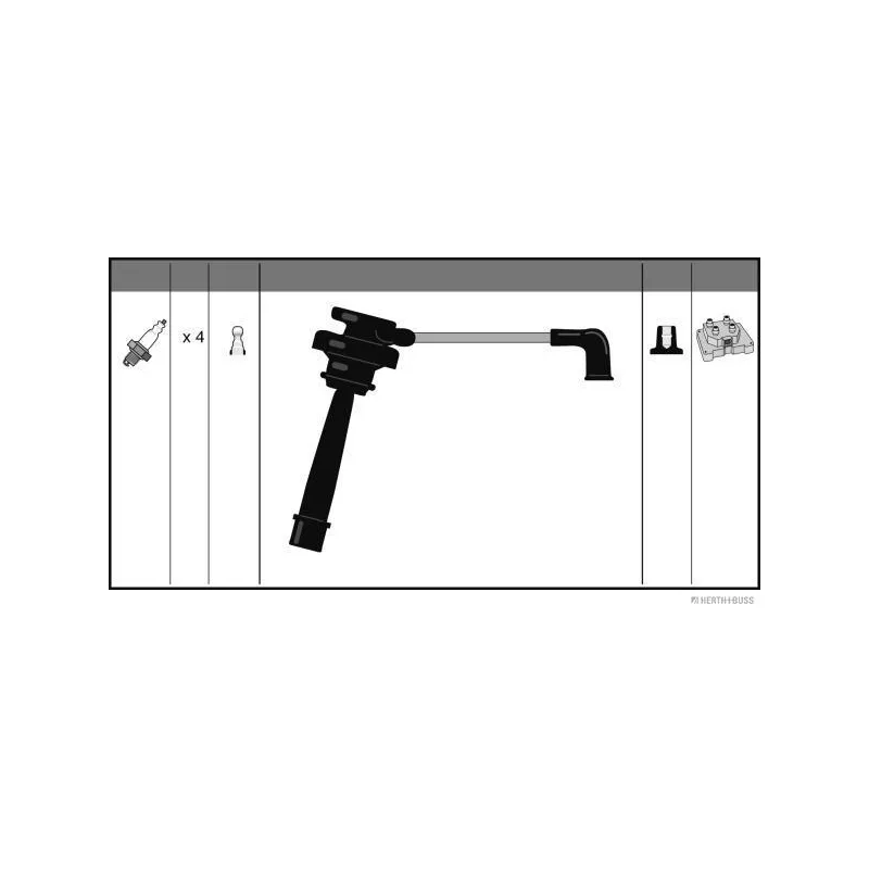 Kit de câbles d'allumage HERTH+BUSS JAKOPARTS J5380700 - Visuel 1