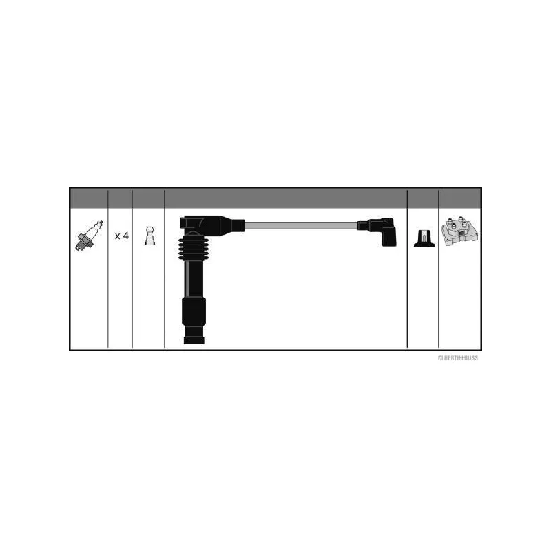 Kit de câbles d'allumage HERTH+BUSS JAKOPARTS J5380905 - Visuel 1