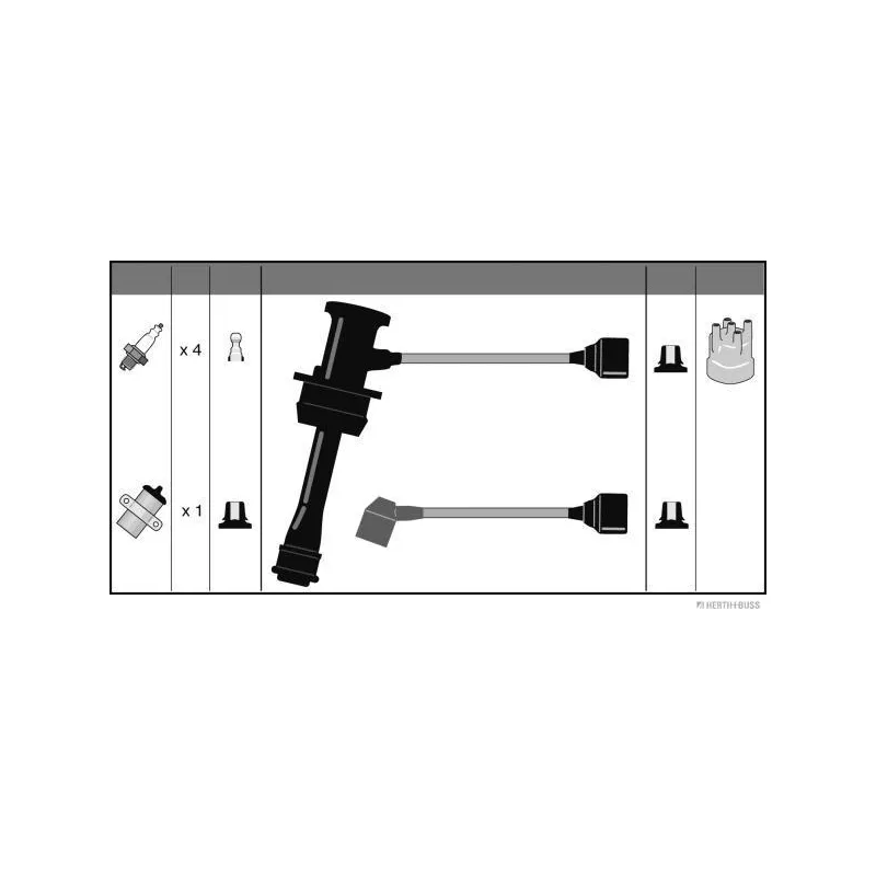 Kit de câbles d'allumage HERTH+BUSS JAKOPARTS J5382000 - Visuel 1