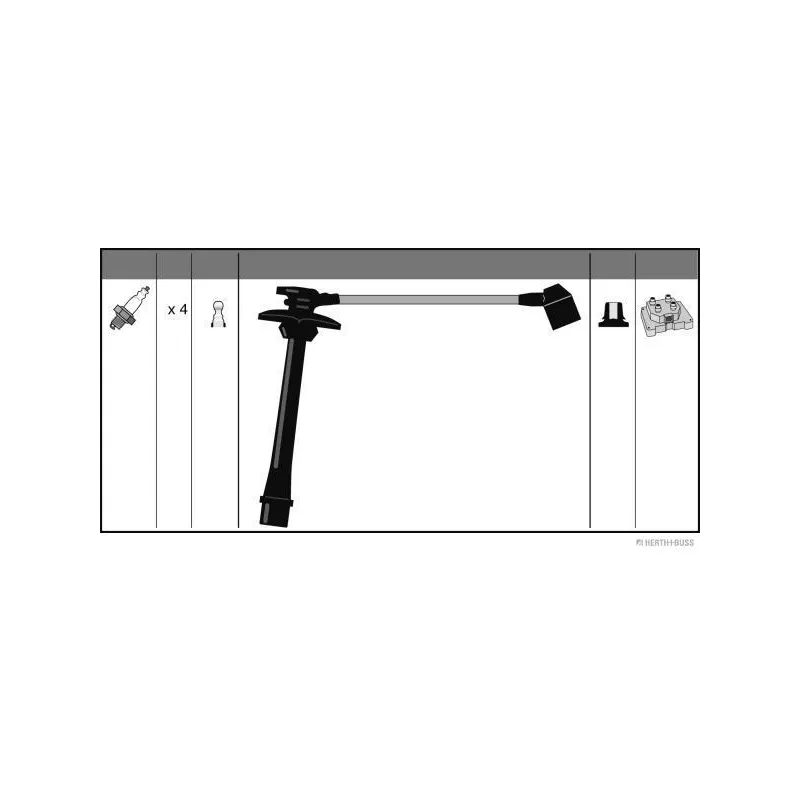 Kit de câbles d'allumage HERTH+BUSS JAKOPARTS J5382047 - Visuel 1