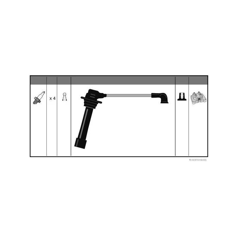 Kit de câbles d'allumage HERTH+BUSS JAKOPARTS J5383013 - Visuel 1