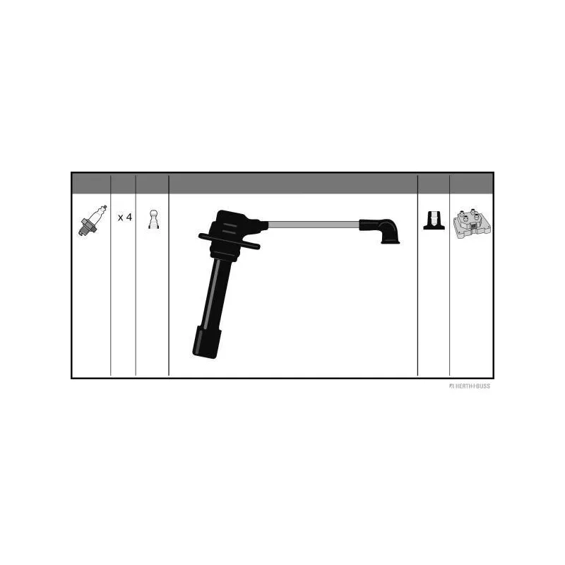 Kit de câbles d'allumage HERTH+BUSS JAKOPARTS J5383042 - Visuel 1