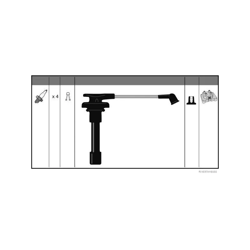 Kit de câbles d'allumage HERTH+BUSS JAKOPARTS J5384003 - Visuel 1