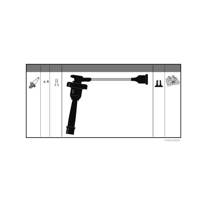 Kit de câbles d'allumage HERTH+BUSS JAKOPARTS J5385006 - Visuel 1