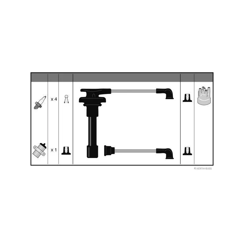 Kit de câbles d'allumage HERTH+BUSS JAKOPARTS J5386007 - Visuel 1