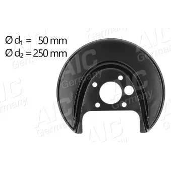 Déflecteur, disque de frein arrière droit AIC OEM 1J0615612A