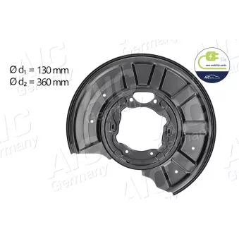 Déflecteur, disque de frein arrière gauche AIC OEM 2124202144