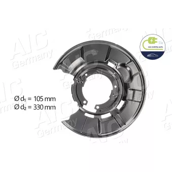 Déflecteur, disque de frein arrière droit AIC 55751