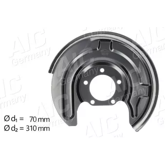 Déflecteur, disque de frein arrière gauche AIC OEM 8E0615611C