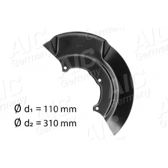 Déflecteur, disque de frein avant droit AIC OEM 7D0407344A