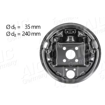 Tole de recouvrement, tambour de frein arrière gauche AIC OEM 7701051524