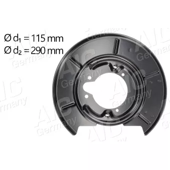 Déflecteur, disque de frein arrière gauche AIC 56246