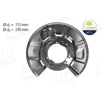Déflecteur, disque de frein arrière droit AIC OEM 34206780218