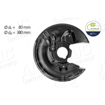 Déflecteur, disque de frein arrière gauche AIC OEM 1Q0615611B
