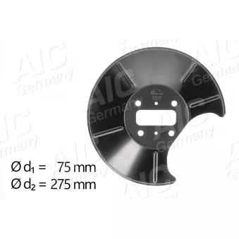 Déflecteur, disque de frein arrière gauche AIC 57247