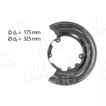Déflecteur, disque de frein arrière gauche AIC 57487