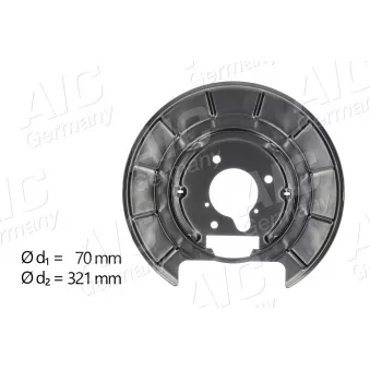 Déflecteur, disque de frein arrière gauche AIC 57579