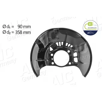 Déflecteur, disque de frein avant gauche AIC 58811
