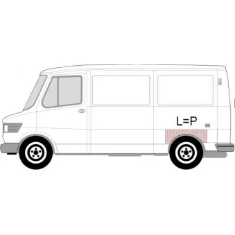 Passage de roue BLIC 6504-03-3545560P pour SUZUKI CARRY 307 D 2.4 - 72cv