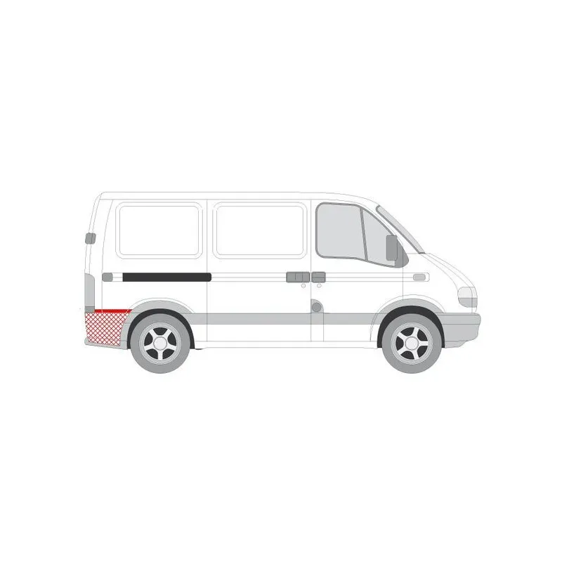 Doublure d'aile arrière droit BLIC 6504-03-5088588P - Visuel 1