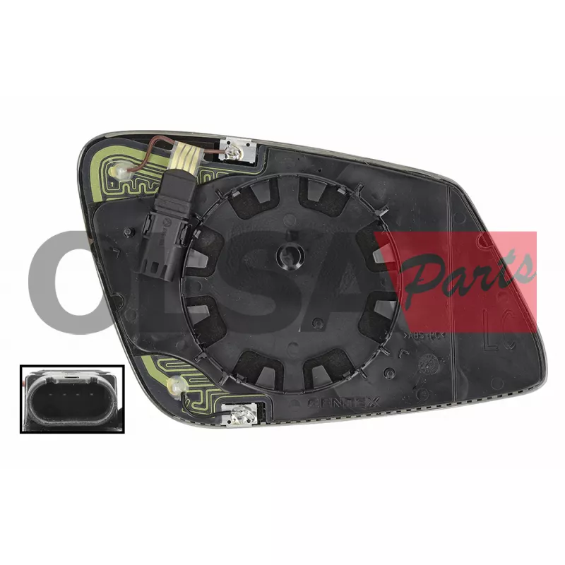 Verre de rétroviseur, rétroviseur extérieur avant gauche AIC 74215 - Visuel 1