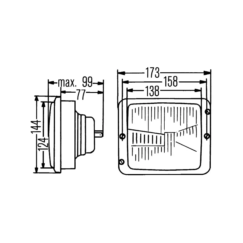 Projecteur principal HELLA 1AA 004 109-031 - Visuel 2
