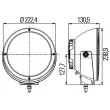 HELLA 1F8 011 002-201 - Projecteur longue portée