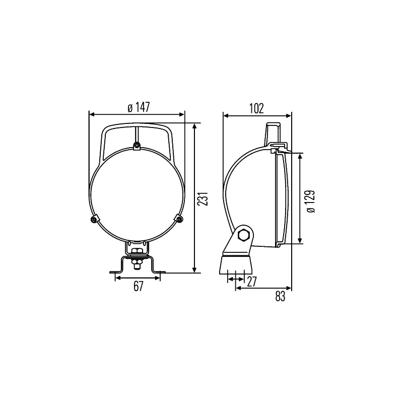 Projecteur de travail HELLA 1G3 996 001-391 - Visuel 2