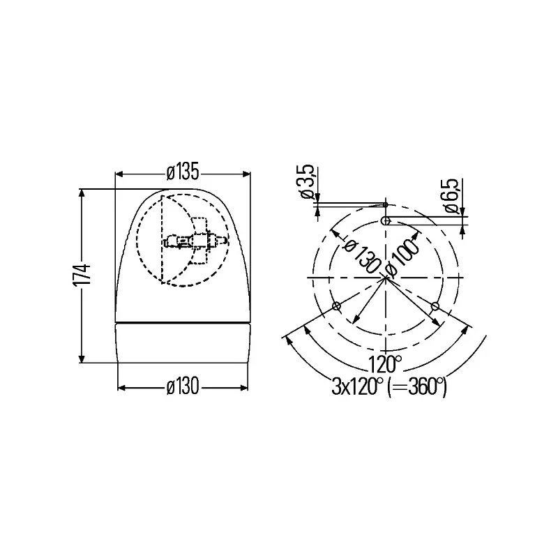 Gyrophare HELLA 2RL 007 337-011 - Visuel 2