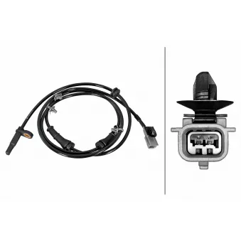 Capteur, vitesse de roue HELLA 6PU 358 219-061 pour NISSAN PULSAR 1.2 DIG-T - 115cv