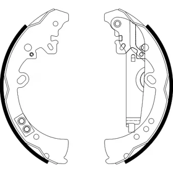 Jeu de mâchoires de frein HELLA OEM 044950K120