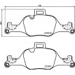 HELLA 8DB 355 036-531 - Jeu de 4 plaquettes de frein avant
