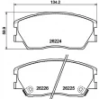 Jeu de 4 plaquettes de frein avant HELLA [8DB 355 040-591]