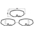 HELLA 8DB 355 040-801 - Jeu de 4 plaquettes de frein avant