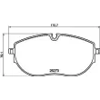 HELLA 8DB 355 040-891 - Jeu de 4 plaquettes de frein avant