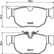 HELLA 8DB 355 044-381 - Jeu de 4 plaquettes de frein arrière