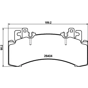 HELLA 8DB 355 044-751 - Jeu de 4 plaquettes de frein avant