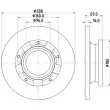 Jeu de 2 disques de frein avant HELLA [8DD 355 133-071]