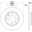 HELLA 8DD 355 133-571 - Jeu de 2 disques de frein arrière