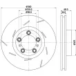 HELLA 8DD 355 133-661 - Disque de frein avant gauche
