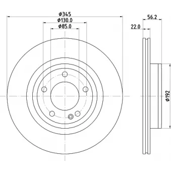HELLA 8DD 355 135-171 - Jeu de 2 disques de frein arrière