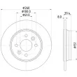 Jeu de 2 disques de frein arrière HELLA [8DD 355 135-231]
