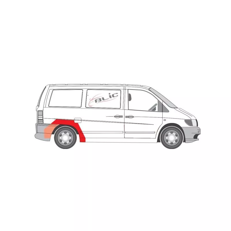 Doublure d'aile arrière droit BLIC 6504-03-3541592P - Visuel 1