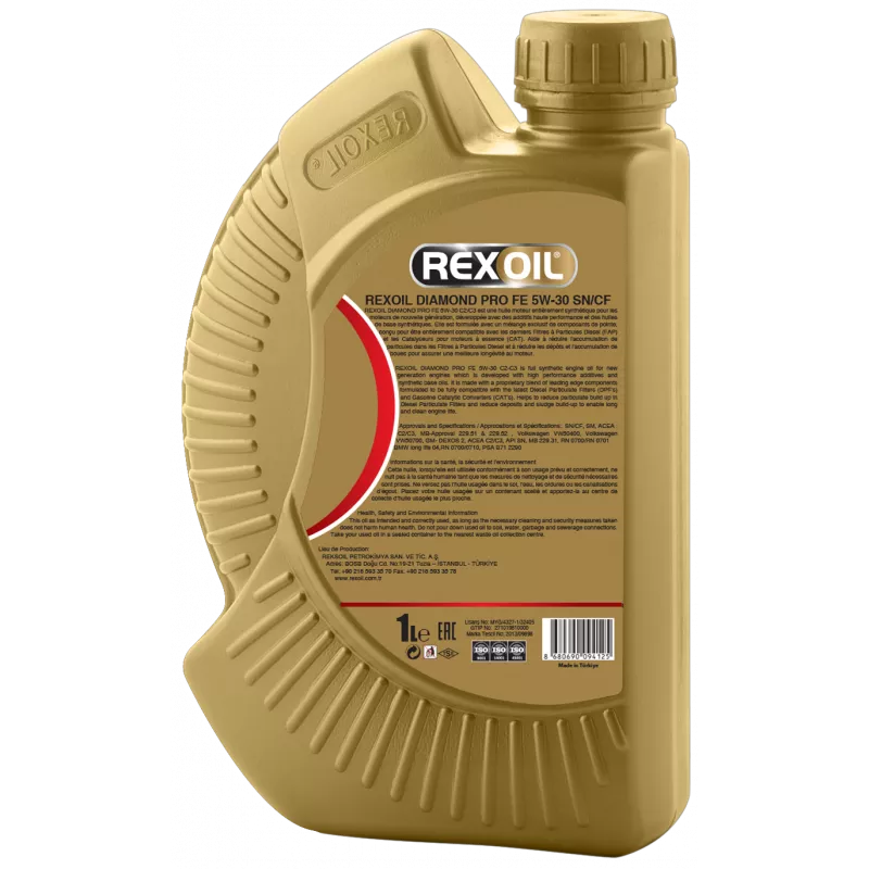 Huile moteur 5W30 C2/C3 - 1L REXOIL R5W30C2C3L1 - Visuel 1